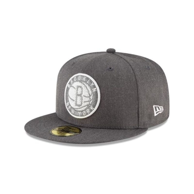 Brooklyn Nets Gorra | New Era NBA Terrycloth 59fifty Fitted Cap Mexico - Grises